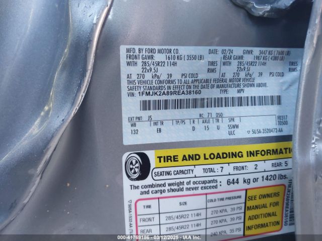 1FMJK2A89REA38160 Ford Expedition Limited Max