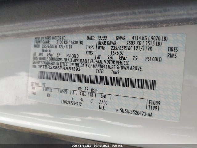 Ford Transit-250 2023 1FTBR2X86PKA51393 Image 9