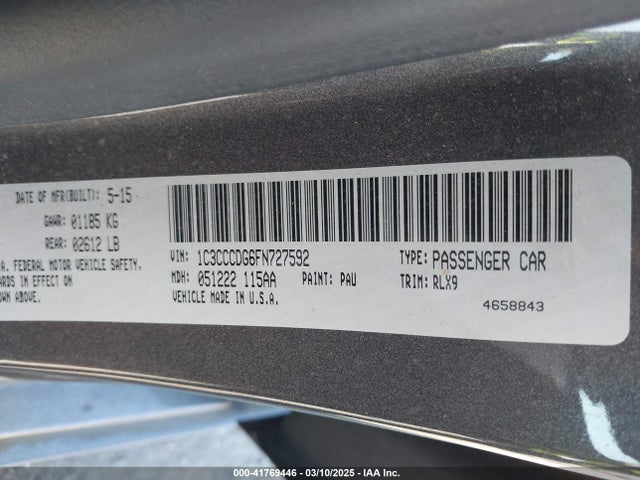 Chrysler 200 S 2015 1C3CCCDG6FN727592 Image 9