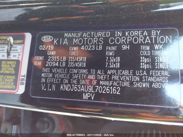 KNDJ63AU9L7026162 KIA Soul Gt-line