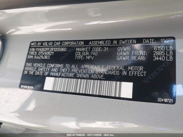 2024 VOLVO XC90 YV4062PF2R1205960 Photo 8