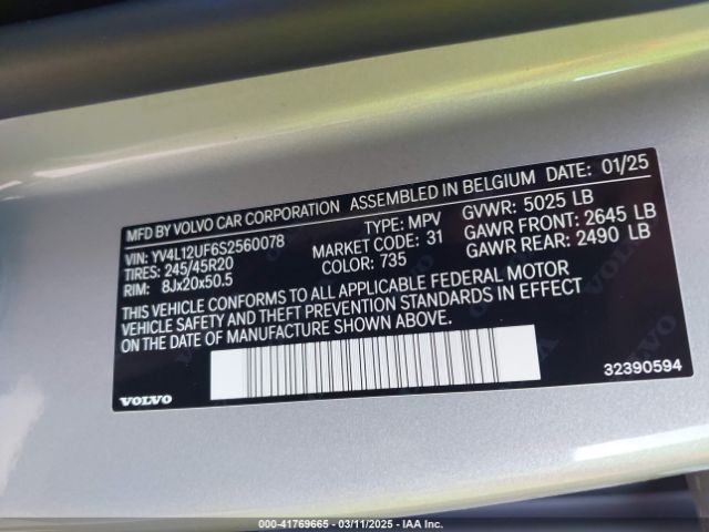 YV4L12UF6S2560078 Volvo Xc40 B5 Ultra Bright Theme