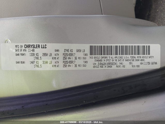 Продаж на аукціоні авто 2009 Volkswagen Routan Se, vin: 2V8HW34109R582341, номер лоту: 41769696
