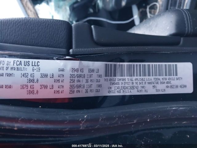 1C4RJEAGXKC826742 Jeep Grand Cherokee Laredo E 4x2