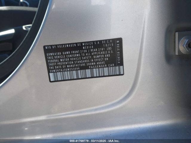 3VW267AJ3GM253096 Volkswagen Jetta 1.4t S