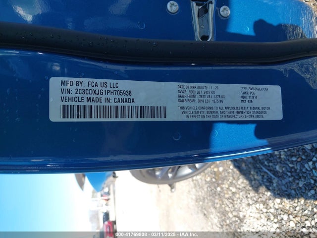 2C3CDXJG1PH705938 Dodge Charger Sxt Awd