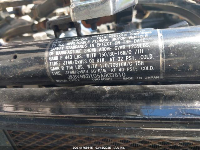 2005 KAWASAKI VN1600 JKBVNKD105A003610 Photo 9