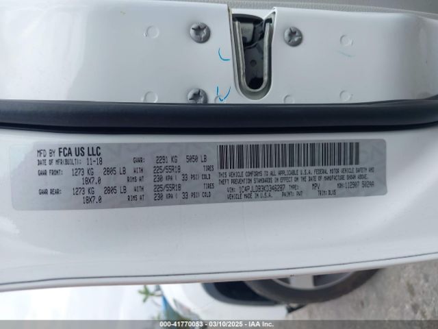 1C4PJLDB3KD346287 Jeep Cherokee Limited Fwd