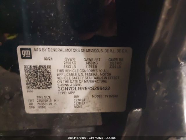 3GN7DLRR8RS296422 Chevrolet Equinox Ev Lt