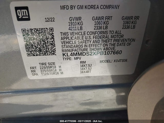 KL4MMDS2XPB107660 Buick Encore Gx Select Fwd