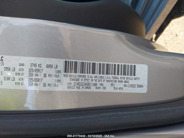 2016 DODGE GRAND CARAVAN 2C4RDGCG4GR211084 Photo 8