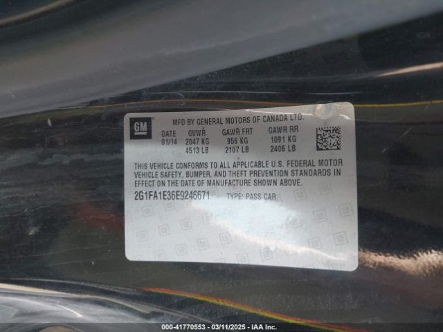 2G1FA1E36E9246671 Chevrolet Camaro 2ls