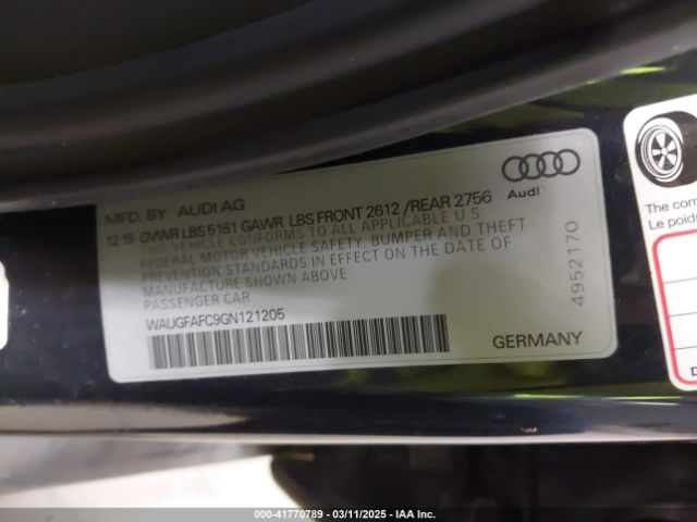 WAUGFAFC9GN121205 Audi A6 2.0t Premium Plus