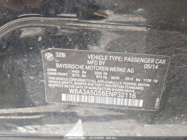 WBA3A5G56ENP32116 BMW 328I