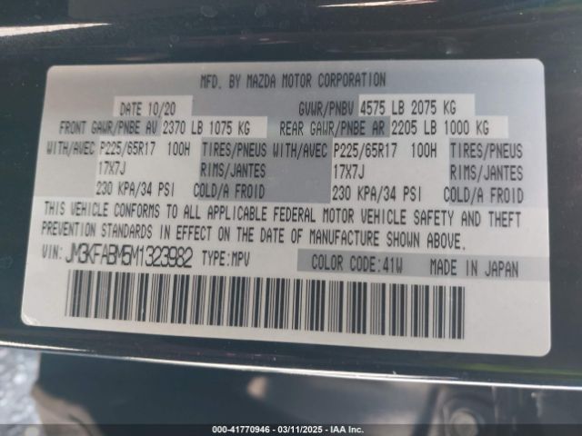 JM3KFABM5M1323982 Mazda CX-5 SPORT