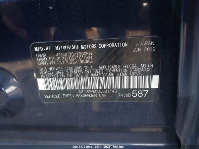 2013 MITSUBISHI LANCER JA32V2FW0DU001146 Photo 8