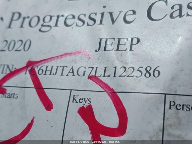 1C6HJTAG7LL122586 Jeep Gladiator Sport S 4x4