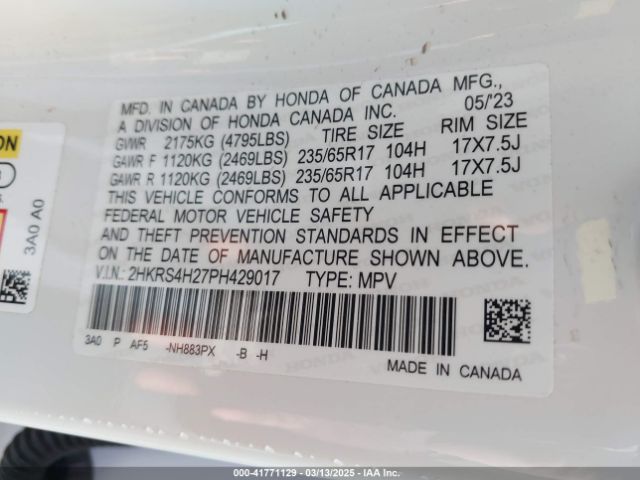 2023 HONDA CR-V 2HKRS4H27PH429017 Photo 8