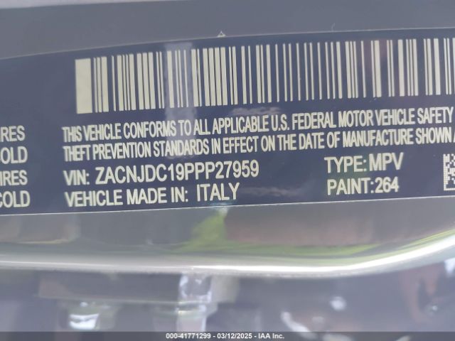 ZACNJDC19PPP27959 Jeep Renegade Trailhawk 4x4