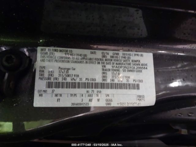 1FADP3N2XGL299584 Ford Focus Titanium