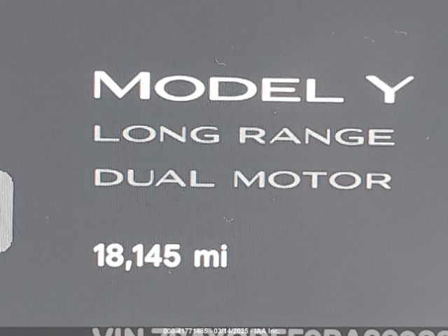 7SAYGDEE9RA269882 Tesla Model Y Long Range Dual Motor All-wheel Drive