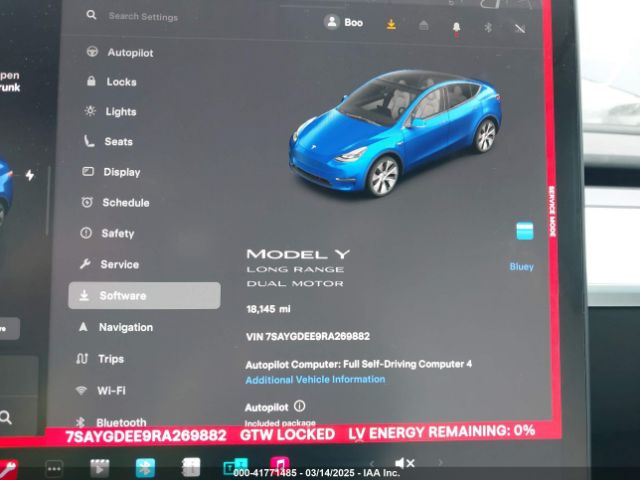 7SAYGDEE9RA269882 Tesla Model Y Long Range Dual Motor All-wheel Drive