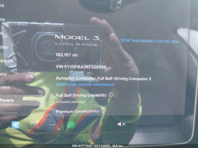 5YJ3E1EA3KF325056 Tesla Model 3 Long Range/mid Range/standard Range/standard Range Plus