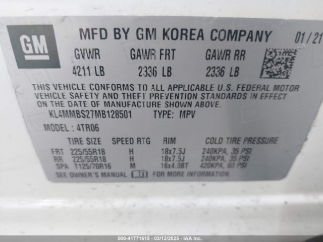 2021 BUICK ENCORE GX KL4MMBS27MB128501 Photo 8