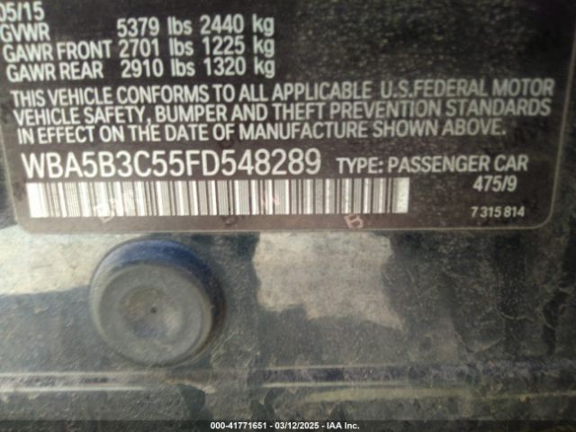 WBA5B3C55FD548289 BMW 535i Xdrive