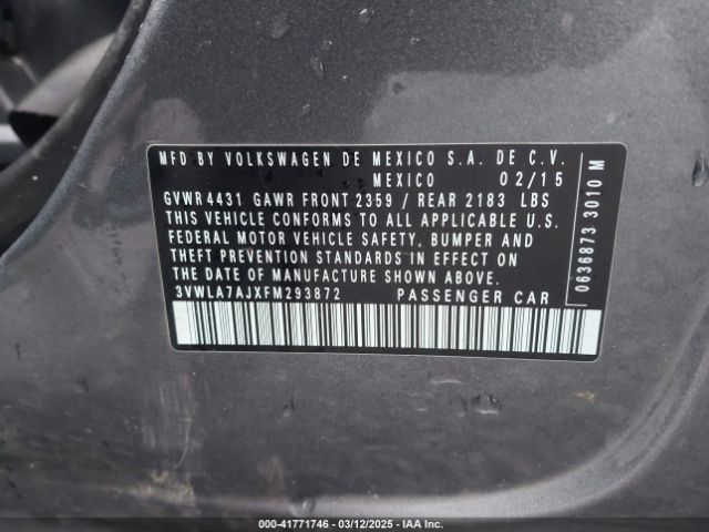 3VWLA7AJXFM293872 Volkswagen Jetta 2.0l Tdi S