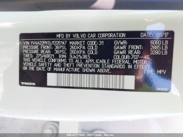 2018 VOLVO XC90 YV4A22PK0J1326147 Photo 8