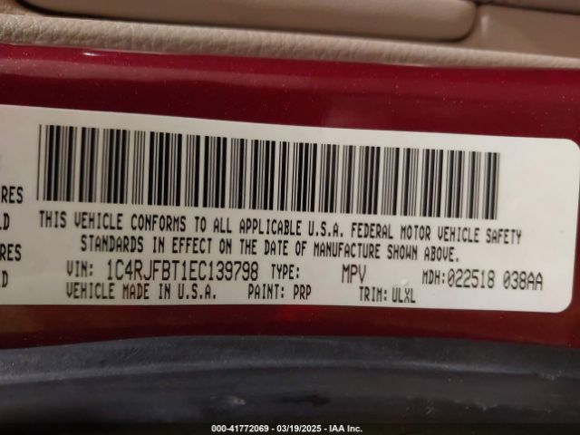 2014 JEEP GRAND CHEROKEE 1C4RJFBT1EC139798 Photo 8