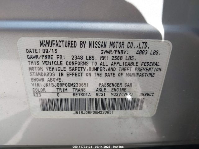 JN1BJ0RP0GM230651 Infiniti QX50