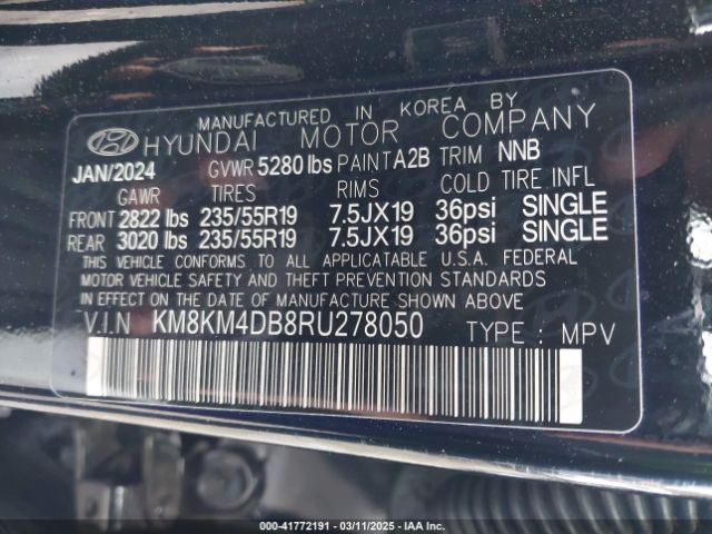 KM8KM4DB8RU278050 Hyundai Ioniq 5 Se Standard Range