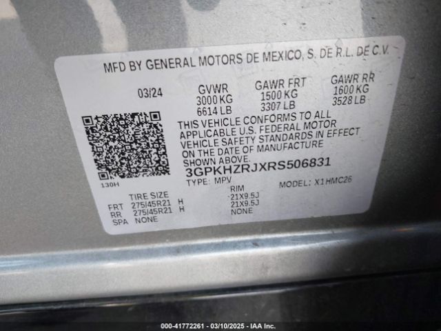 3GPKHZRJXRS506831 Honda x0c+ec5