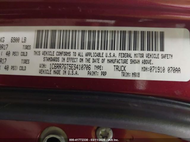 1C6RR7GT5ES410706 RAM 1500 Big Horn