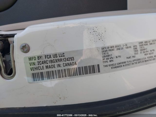 2024 CHRYSLER PACIFICA 2C4RC1BGXRR124293 Photo 8