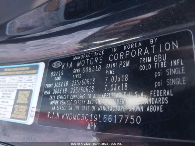 KNDMC5C19L6617750 KIA Sedona Sx