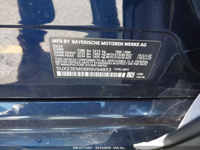 5UX23EM08R9V94853 BMW X7 Xdrive40i
