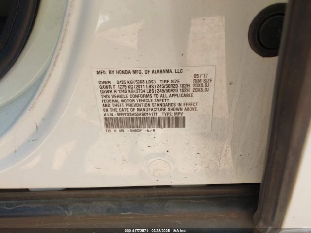 5FRYD3H55HB014173 Acura Mdx Technology Package