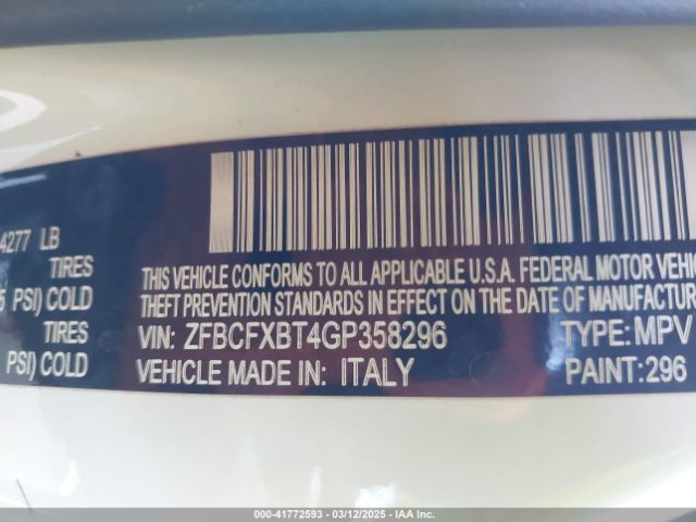 ZFBCFXBT4GP358296 Fiat 500x Easy