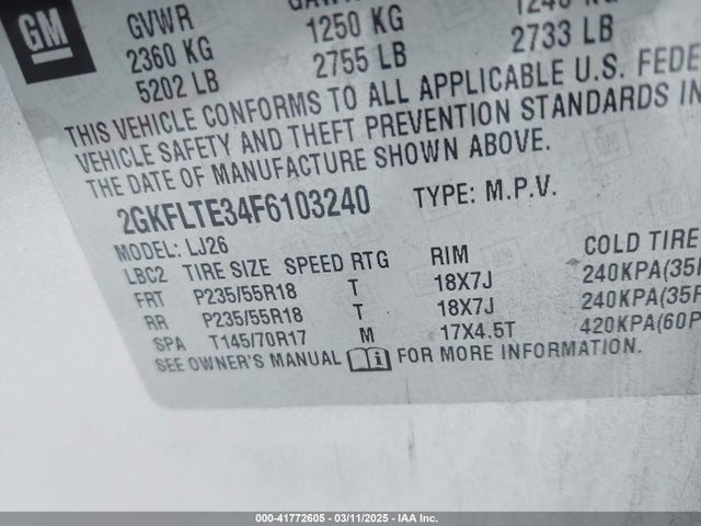 GMC Terrain Slt-2 2015 2GKFLTE34F6103240 Image 9
