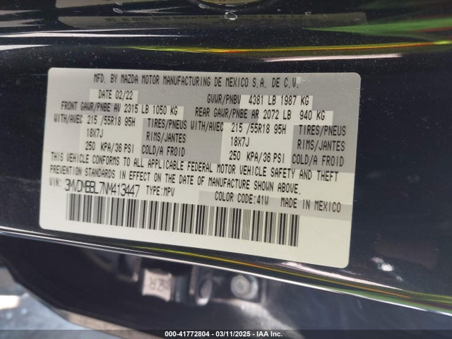3MVDMBBL7NM413447 Mazda Cx-30 Select