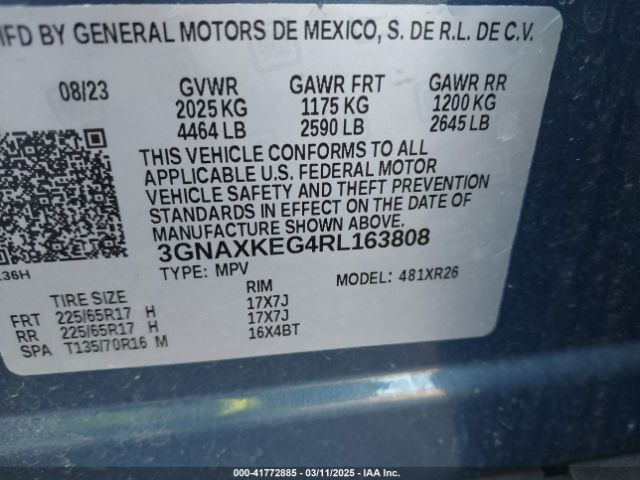 2024 CHEVROLET EQUINOX 3GNAXKEG4RL163808 Photo 8