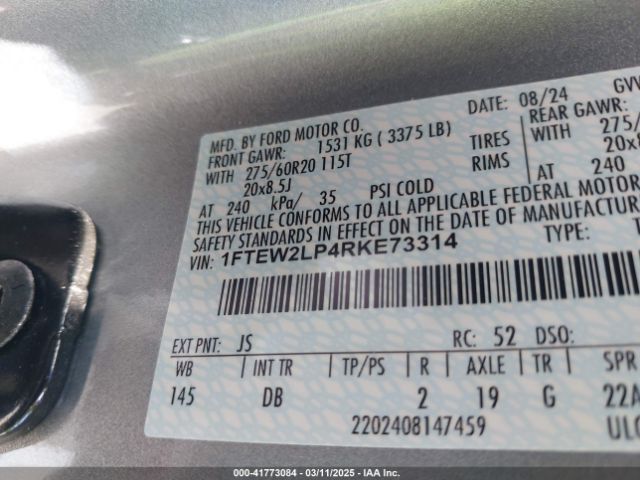1FTEW2LP4RKE73314 Ford F-150 Stx