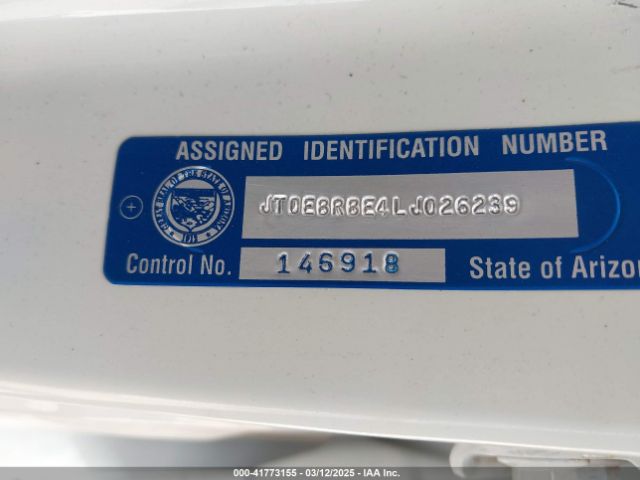 JTDEBRBE4LJ026239 Toyota Corolla Hybrid Le