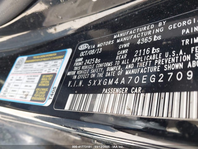 5XXGM4A70EG270910 KIA Optima Lx