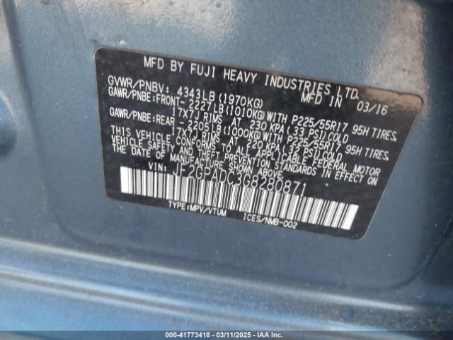 JF2GPADC3G8280871 Subaru Crosstrek 2.0i Premium