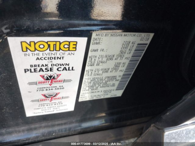 5N1AZ2MG4JN130201 Nissan MURANO S