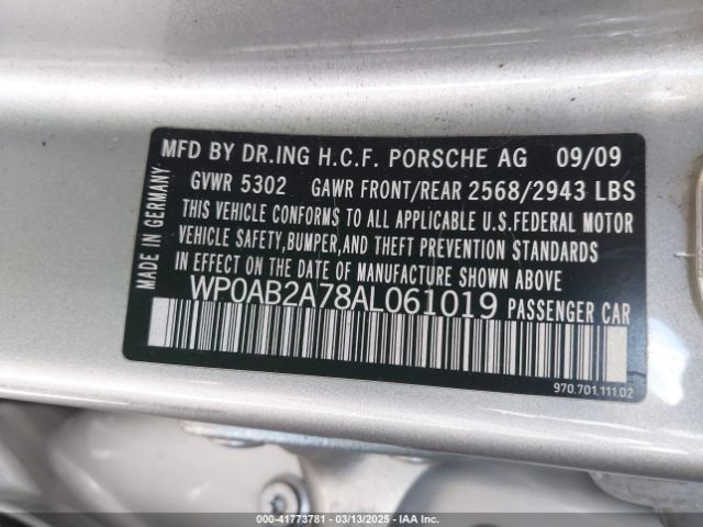 2010 PORSCHE PANAMERA WP0AB2A78AL061019 Photo 8
